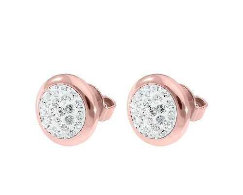 Qudo Oorbellen – Rosé Goud – Caldana Crystal