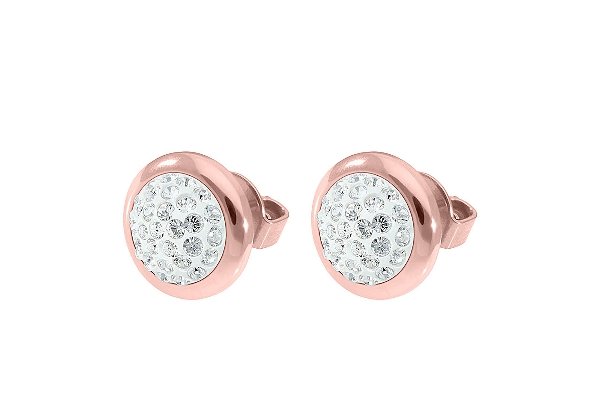 Qudo Oorbellen – Rosé Goud – Caldana Crystal